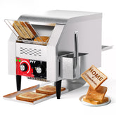 Commercial Toaster Conveyor 150slices/h Restaurant Toaster for Bun Bagel Bread Heavy Duty Stainless Steel Conveyor Toaster - Like New
